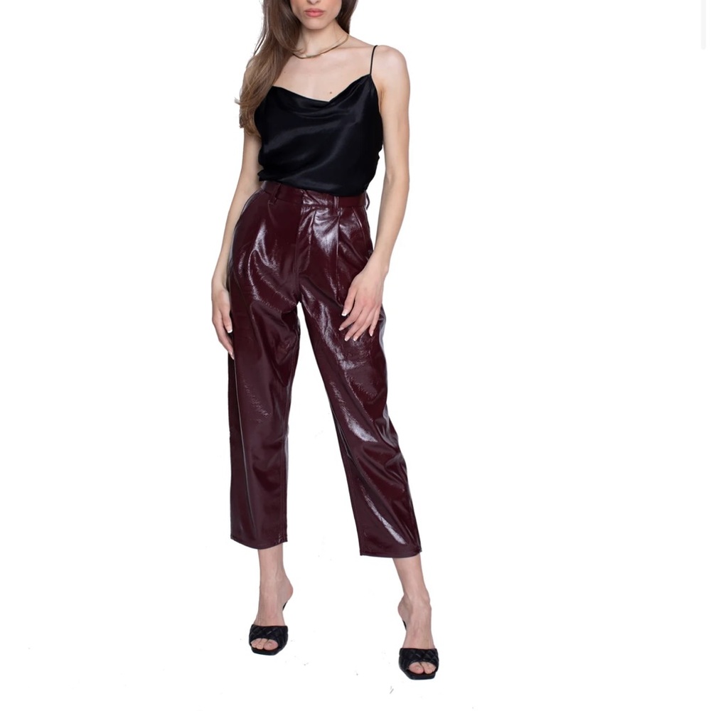Blue Revival UNREAL PATENT LEATHER TROUSER IN MAHOGANY